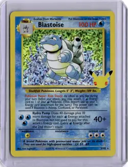 Blastoise Celebrations Classic Collection 2/102 Holo Base Set Pokemon Card 2021 - Image 1