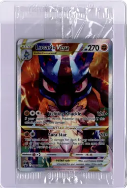 Lucario VSTAR Sealed Promo SWSH291 Pokemon Card Black Star Crown Zenith 2023 - Image 1