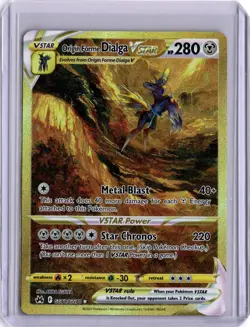Origin Forme Dialga VSTAR GG68/GG70 Crown Zenith Pokemon Card 2023 Gold - Image 1