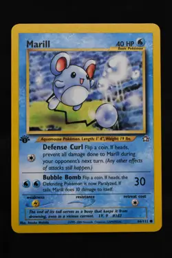 Marill 1st Edition 66/111 NM Neo Genesis Regular Common Pokemon TCG Card - Image 1