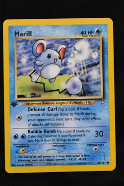 Marill 1st Edition 66/111 NM Neo Genesis Regular Common Pokemon TCG Card - Image 2