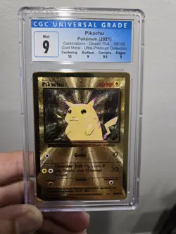 Gold Charizard And Pikachu CGC Grade 9 And 9 Upc Celebration Metal Cards - Image 2