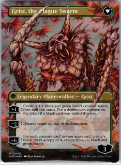 Magic The Gathering FOIL Grist, Voracious Larva (Borderless) Modern Horizons 3 - Image 2
