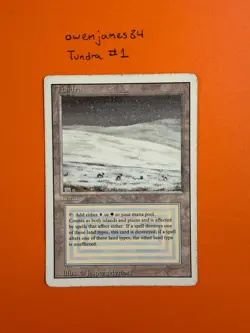 **Tundra** MTG Magic LP/MP - Revised (1994) - Reserved List - Dual Land - Image 1