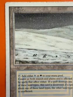 **Tundra** MTG Magic LP/MP - Revised (1994) - Reserved List - Dual Land - Image 2