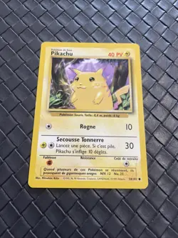 Carte Pokemon Pikachu 58/102 Edition 2 Set de Base Wizards Francaise - Image 1