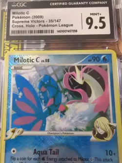 Milotic C 35/147 Supreme Victors Pokemon League Cross Holo CGC 9.5 Mint + - Image 4