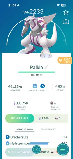 !!!Pokemon GO Palkia von 2019 Lucky - Image 1