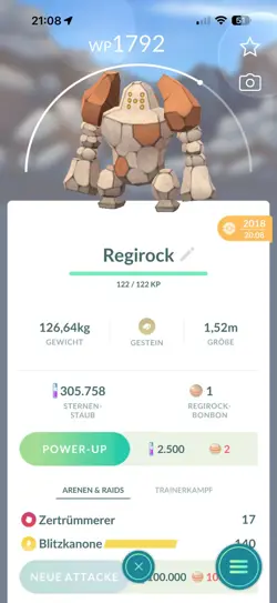!!!Pokemon GO Regirock von 2018 Lucky - Image 1