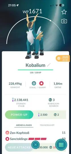 !!!Pokemon GO Kobalium von 2020 Lucky - Image 1