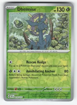 Dhelmise 010/191 Common Surging Sparks Pokemon Reverse Holo Near Mint - Image 1