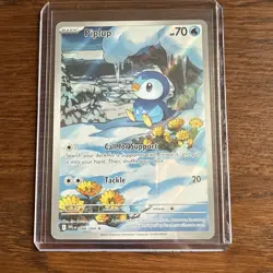 Pokemon TCG Piplup 098/094 – Phantasmal Flames – Illustration Rare – EN NM - Image 1