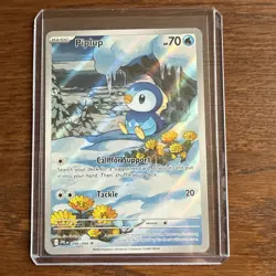 Pokemon TCG Piplup 098/094 – Phantasmal Flames – Illustration Rare – EN NM - Image 1