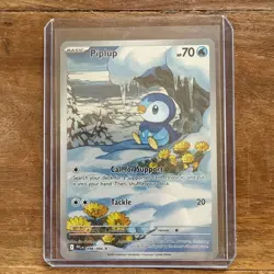 Pokemon TCG Piplup 098/094 – Phantasmal Flames – Illustration Rare – EN NM - Image 1