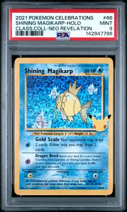 SHINING MAGIKARP HOLO 66/64 PSA 9 CELEBRATIONS CLASSIC COLLECTION POKEMON - Image 1