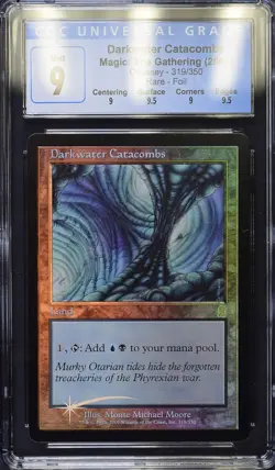 DARKWATER CATACOMBS Odyssey Foil Rare CGC 9 Q++ MTG [Nostalgium] - Image 1