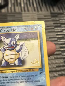 Pokemon TCG Wartortle 63/130 Base Set 2 Gold W Stamped Wotc 2000 Promo- DMG - Image 2