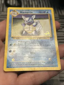 Pokemon TCG Wartortle 63/130 Base Set 2 Gold W Stamped Wotc 2000 Promo- DMG - Image 5