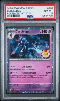 PSA 8 Ceruledge - Pokemon Day 2024 Promo Paldean Fates - Image 1