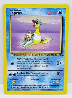 Lapras - 25/62 - Fossil Unlimited Rare Regular - TCG Pokemon - Image 1