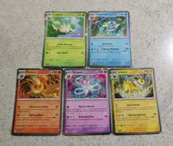 POKEMON PRISMATIC EVOLUTIONS EXCLUSIVE BLACK STAR PROMO LOT OF 5 EEVEELUTIONS - Image 1