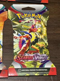 4x Pokemon Scarlet and Violet Booster Packs Complete Art Set 2023 820650853258 - Image 3