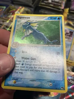 Pokemon Vaporeon 6/17 POP Series 3 Promo Holo Rare HP/DMG - SWIRL - Image 4