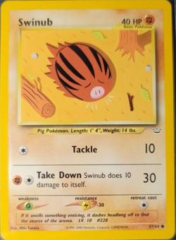 Pokemon TCG Swinub 57/64 - Neo Revelation - NM/Lightly Played - Image 1