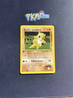 Pokemon TCG Brock's Sandshrew Gym Heroes 71/132 Regular 1st Edition LP. - Image 1