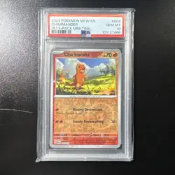 2024 POKEMON MEW EN-151 151 5-PACK MINI TINS #004 CHARMANDER PSA 10 - Image 1