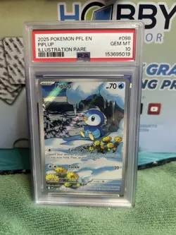 2025 Pokemon Phantasmal Flames Piplup Illustration Rare - Image 1