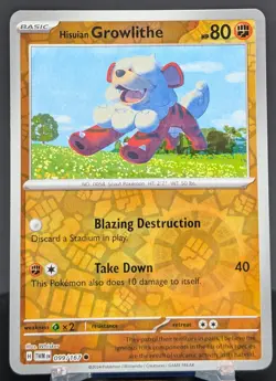 Pokemon Hisuian Growlithe #099/167 English Twilight Masquerade Reverse Holo - Image 1
