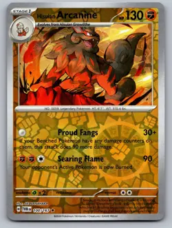 Hisuian Arcanine 100/167 Rare Twilight Masquerade Pokemon Reverse Holo Near Mint - Image 1
