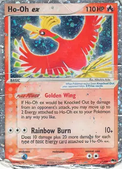 (50% OFF) Ho-Oh ex 17/17 Rare POP Series 3 Pokemon Holo Damaged - Image 1