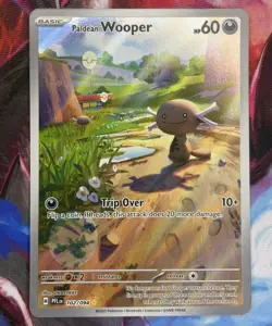 Pokemon TCG Paldean Wooper 102/094 Phantasmal Flames Shiny Rare Holo ENG 60HP - Image 1
