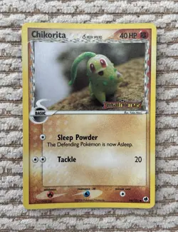Pokemon TCG EX Dragon Frontiers Chikorita 44/101 Delta Species Reverse Holo (LP) - Image 1