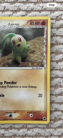 Pokemon TCG EX Dragon Frontiers Chikorita 44/101 Delta Species Reverse Holo (LP) - Image 3