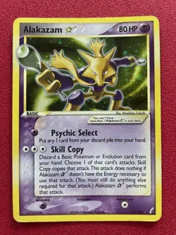 Pokemon EX CRYSTAL GUARDIANS 99/100 Alakazam Gold Star Holo - Image 1
