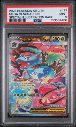 PSA 9: Pokemon-Mega Venusaur ex 177/132 Me01: Mega Evolution SIR - Image 1