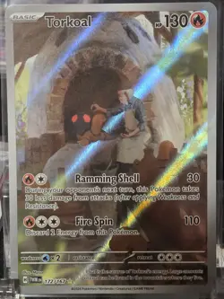 Torkoal 172/167 Twilight Masquerade Pokemon Card Illustration Rare NM Condition - Image 1
