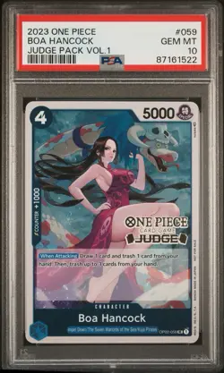 Boa Hancock OP02-059 SP Judge Foil EN PSA 10 - Image 1