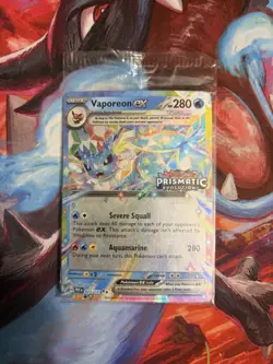 Vaporeon ex - (Prismatic Evolutions Stamp) 023/131 Miscellaneous Card Sealed NM - Image 1