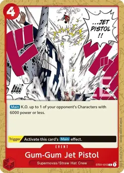 GUM-GUM JET PISTOL ST01-015 C REVISION PACK CARDS ONE PIECE NM/M - Image 3