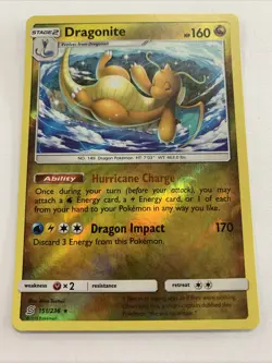 Unified Minds Dragonite Rev Holo Pokemon TCG Card 151/236 NM Condition - Image 1
