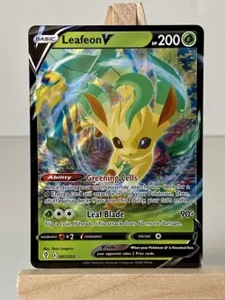 Leafeon V 007/203 Evolving Skies NM Ultra Rare Pokemon Card - Image 1