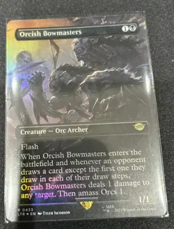 MTG Lord of the Rings - Orcish Bowmasters - Borderless Foil Extended Art - NM - Image 3