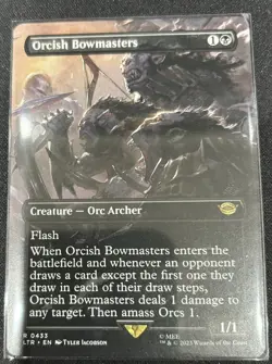 MTG Lord of the Rings - Orcish Bowmasters - Borderless Foil Extended Art - NM - Image 4