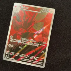 Pokemon Scizor Illustration Rare Holo 205/197 SV03 Obsidian Flames 140 HP Card - Image 1