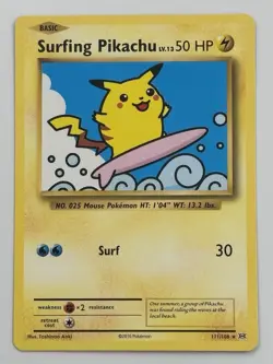 Surfing Pikachu 111/108 Evolutions Regular Pokemon Card Single - Image 1