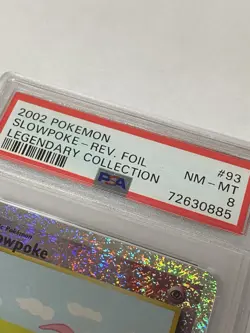 Pokemon TCG Slowpoke Reverse Holo 93/110 Legendary Collection PSA 8 WOTC Card - Image 4